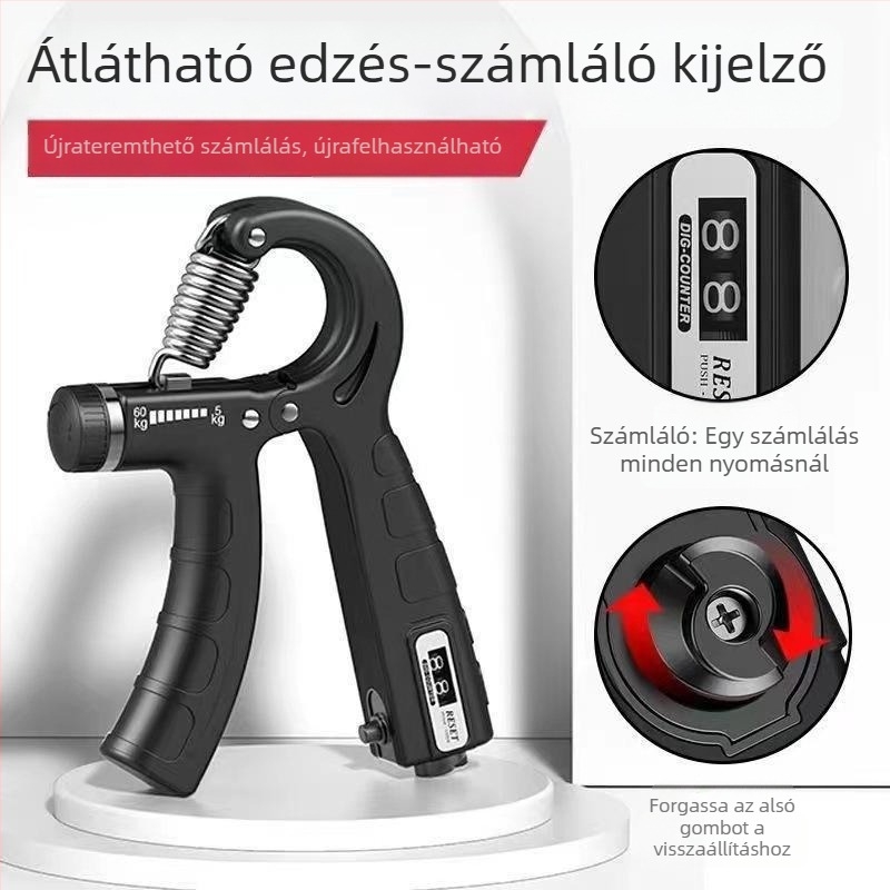 Fogóerősítő – ujjak és csukló erejének edzése, rugófeszítés, PP-korpusz, Típus R