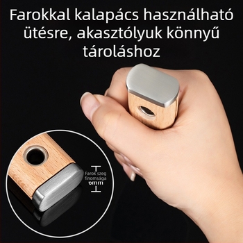 Japán stílusú vastag rozsdamentes acél glettvágó kés bükkfa nyéllel, lapos pengével, otthoni dekoráció és padlótisztítás céljára