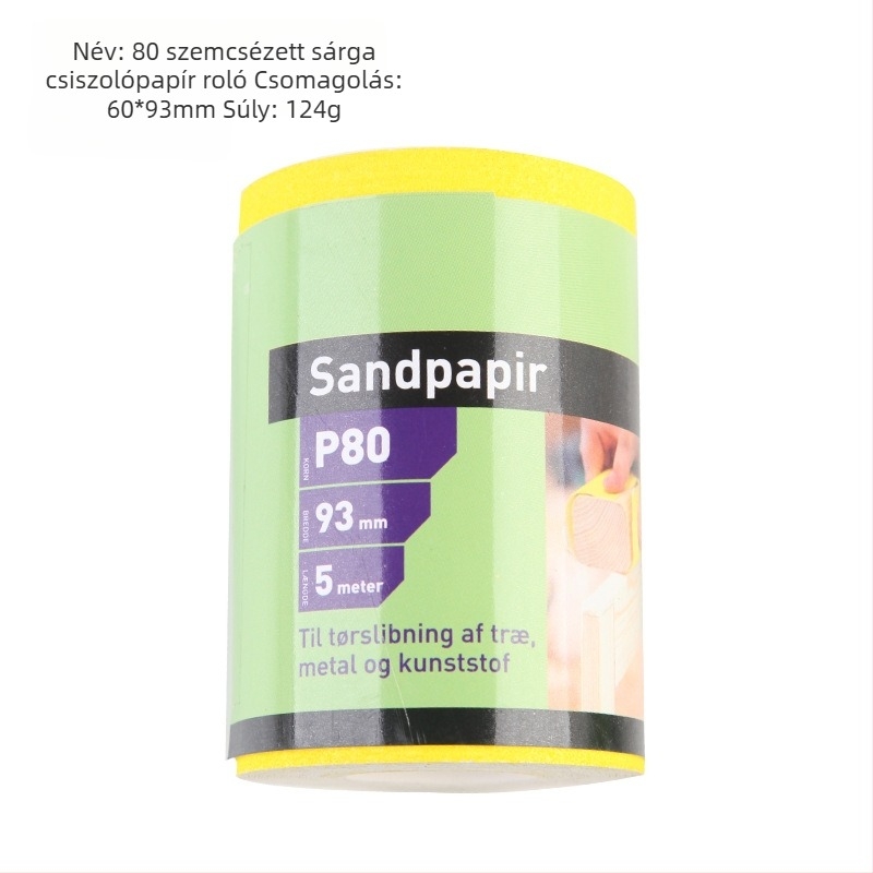 Pingrong flockált csiszolótekercs velúr hátoldallal – fa, műanyag, elektronika, hardver, rozsdamentes acél és speciális fémek csiszolására; testreszabás nélkül