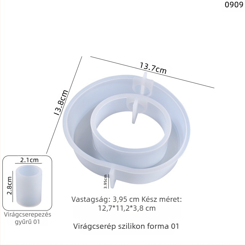 Szilikon epoxigyanta forma – szabálytalan alakú váza, ág motívummal, DIY kristálygyanta, modern minimalista stílus