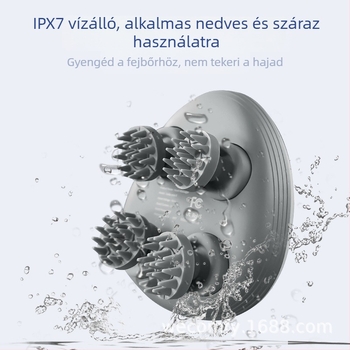 Váll-, nyak- és fejbőrmasszázs készülék vízálló fejjel, USB tápegység, modell: sCalp mini-T, masszázs, akupresszió, gyúrás