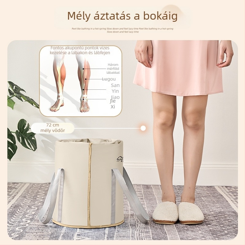 Összecsukható lábfürdő kád, nylon anyagú, összecsukható kialakítás, Discovery márka, felnőtteknek