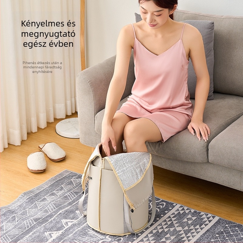 Összecsukható lábfürdő kád, nylon anyagú, összecsukható kialakítás, Discovery márka, felnőtteknek