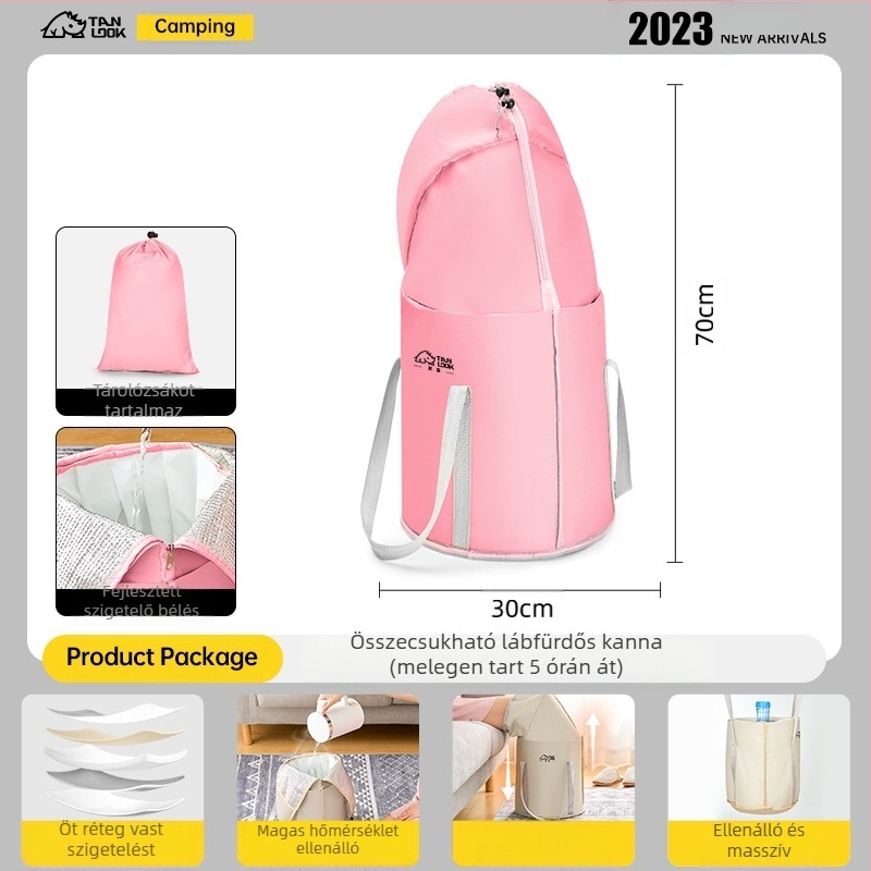 Összecsukható lábfürdő kád, nylon anyagú, összecsukható kialakítás, Discovery márka, felnőtteknek