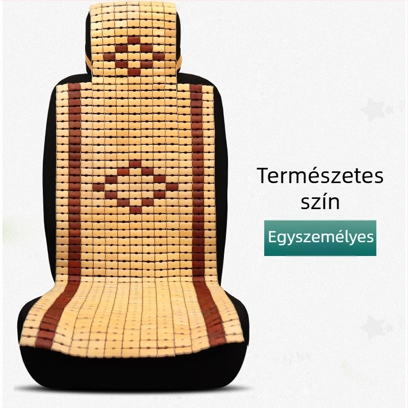 Autóülés hűtő matrac, kézzel kötött bambusz szeletekből, első ülésekhez, monolitikus kialakítás