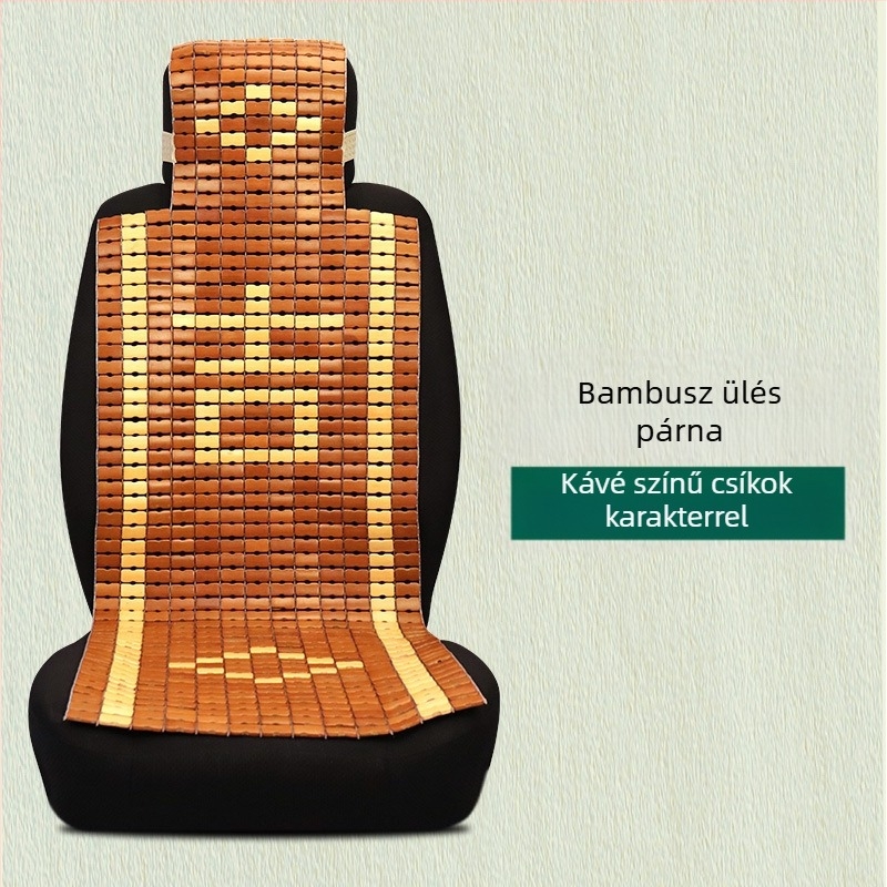 Autóülés hűtő matrac, kézzel kötött bambusz szeletekből, első ülésekhez, monolitikus kialakítás