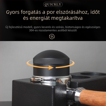 Rotációs tű típusú kávépor-elosztó eszpresszógépekhez | Anyag: alumíniumötvözet / 304 rozsdamentes acél | Stílus: felső kategóriás, egyszerű