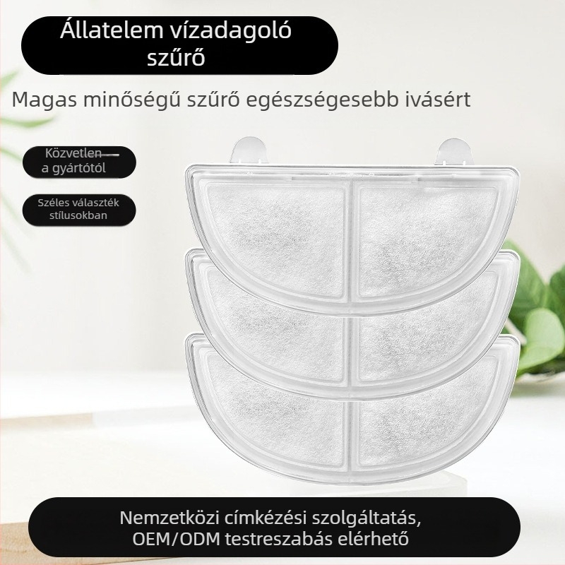 Vezeték nélküli macska vízadagolóhoz szűrőelem, több szűrő a víz tisztításáért; anyag: nem szövött textil