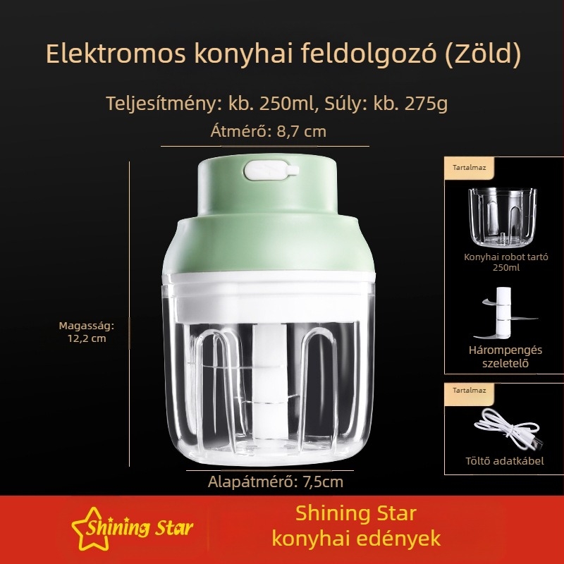 Többfunkciós kézi hajtású zöldségvágó szeletelő és reszelő (anyag: PC+ABS, 304/430 rozsdamentes acél, 420J2, PP; otthoni és kereskedelmi használatra)