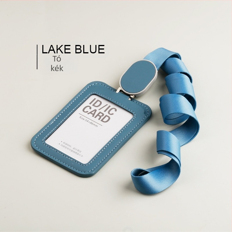 Bőr kártyatartó munkaazonosítóhoz, modern letisztult stílusban