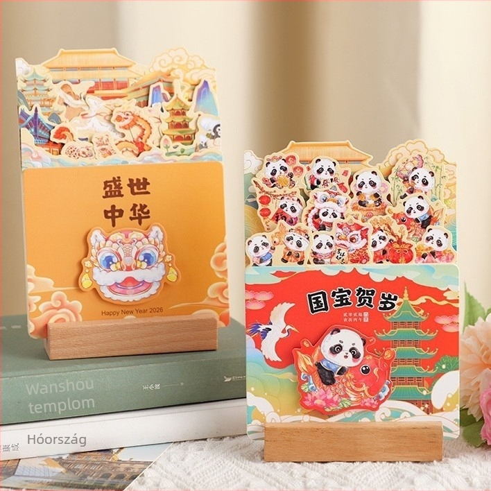 Fából készült asztali naptár kerettel, aranyos, kreatív mini asztali naptár, kemény kötés, logó nyomtatás, tervezési sablon beépítve