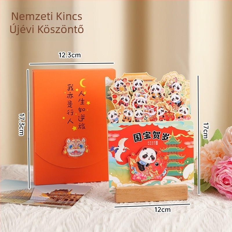 Fából készült asztali naptár kerettel, aranyos, kreatív mini asztali naptár, kemény kötés, logó nyomtatás, tervezési sablon beépítve