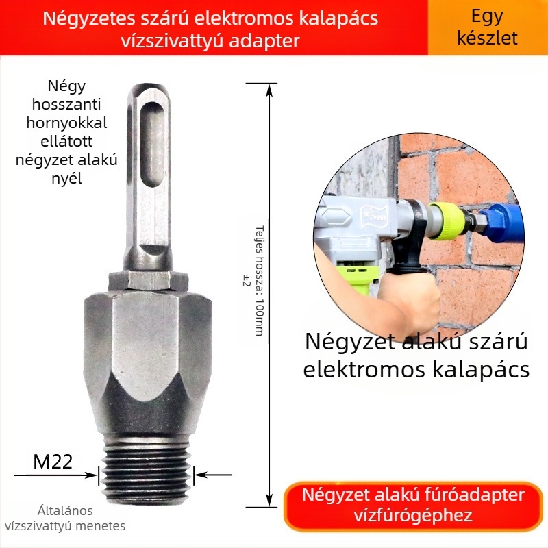 Fu Xin rhinestone átalakító rúd négyszögletes nyeletű, 100 mm hosszú, integrált csatlakozó elektromos kalapácshoz