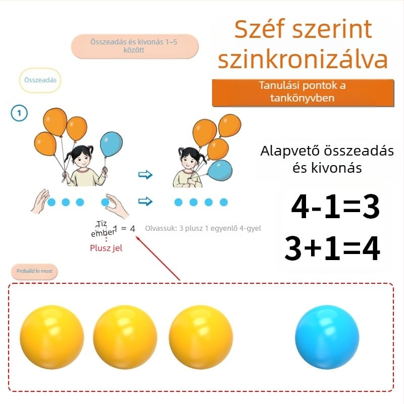 Youcai műanyag számoló golyók általános iskolai matematikához – tanítási segédeszközök valószínűségi feladatokhoz