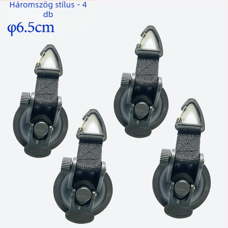 Autóhoz használható vákuumos kampó, szív alakú, ABS + nylon hevederrel, 10 kg teherbírás, újra használható