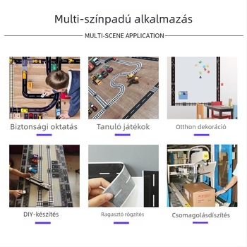 Út- és vasút design papírtapasz DIY-hoz – autó és vonat görbe matricák, modell YS3, hordozó: papír, vastagság: 80 μm, alkalmas ajándékcsomagolásra, könyvdekorációra és kézműves projektekre