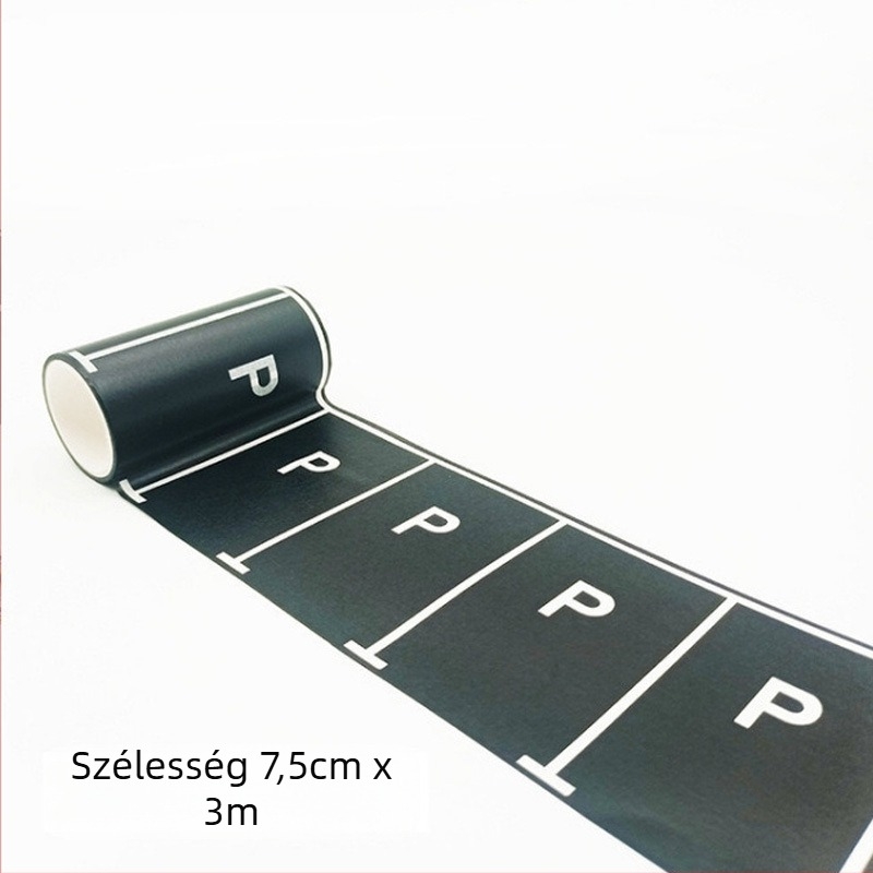 Út- és vasút design papírtapasz DIY-hoz – autó és vonat görbe matricák, modell YS3, hordozó: papír, vastagság: 80 μm, alkalmas ajándékcsomagolásra, könyvdekorációra és kézműves projektekre