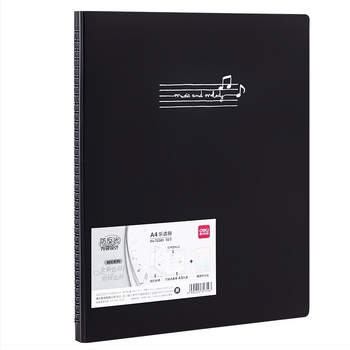 Deli kottaoldal-tároló, PP anyag, átlátszó betétek, újrahasznosítható kottatartó