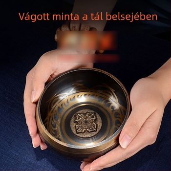 Buddhista hangterápiás hangtál a sutra olvasásához — bronz meditációs tál, márka Yidian auspicious color