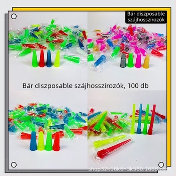 Shisha szájrész – hosszabbított, műanyag, egyszer használatos, doboz 10 000 db, Eredet: Jinhua, Zhejiang