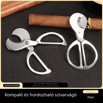 Fan Sheng rozsdamentes acél szivarvágó elektroplakolt felülettel, kettős élű pengék, testreszabható