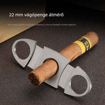 Fan Sheng rozsdamentes acél szivarvágó elektroplakolt felülettel, kettős élű pengék, testreszabható