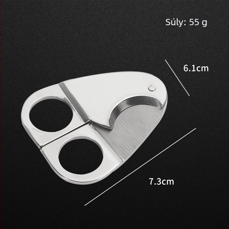 Fan Sheng rozsdamentes acél szivarvágó elektroplakolt felülettel, kettős élű pengék, testreszabható