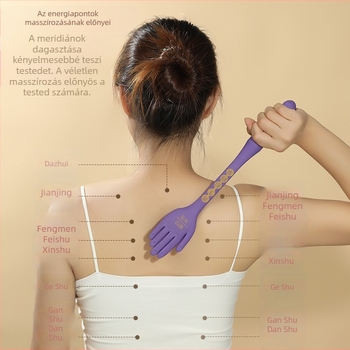Nai jiasi Szilikon meridián koppanó tábla — kézi masszázs eszköz nyakhoz, háthoz, lábakhoz és talpakhoz