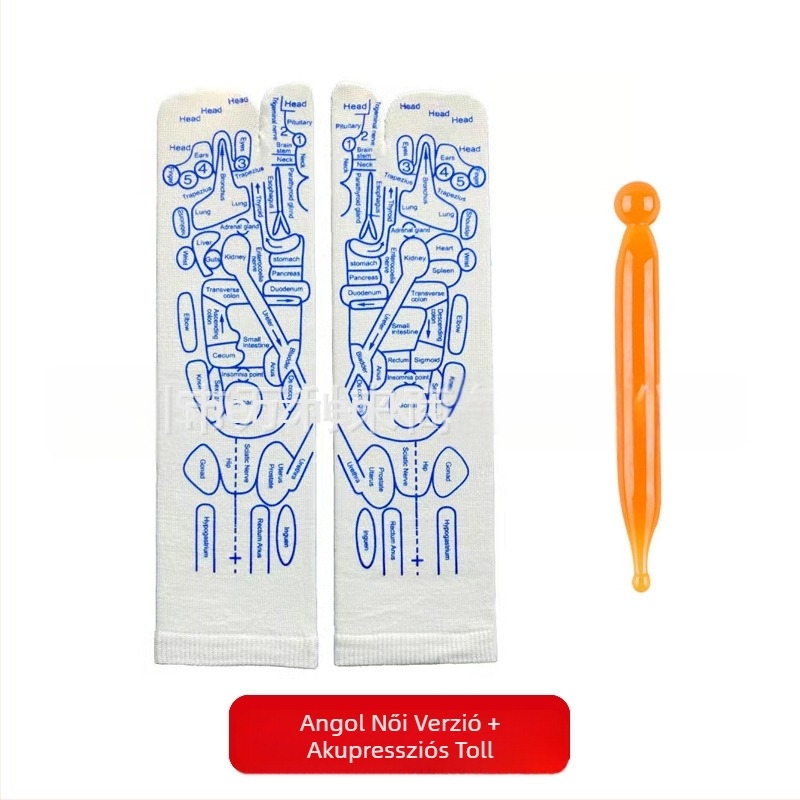 Reflexológiai zokni talp pontokkal és meridián masszázzsal, 48 tűs kötés