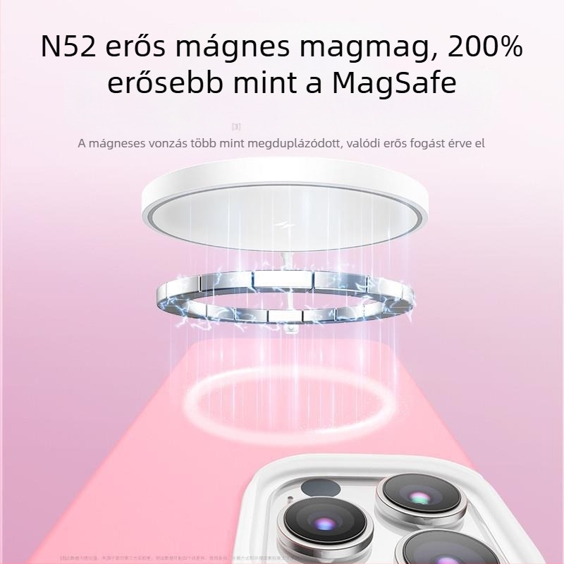 iPhone 14 Pro / Pro Max tok — folyékony szilikon, mágneses dizájn, ütésálló védelem, hordozható luxus