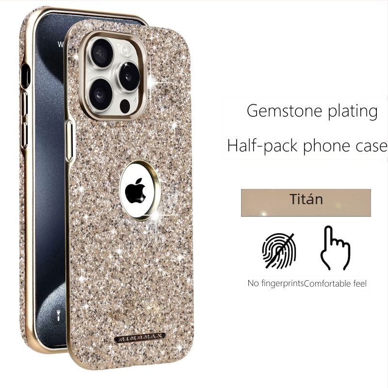 iPhone 17 Pro Max tok fényes dizájnnal és kiemelt logóval, mágneses ütésálló, teljes védelem, luxus