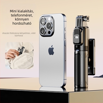 Perfect Shot Mini Selfie Stick Bluetooth távirányítóval, hordozható telefon-tartó és talajon álló tripod | ABS + rozsdamentes acél