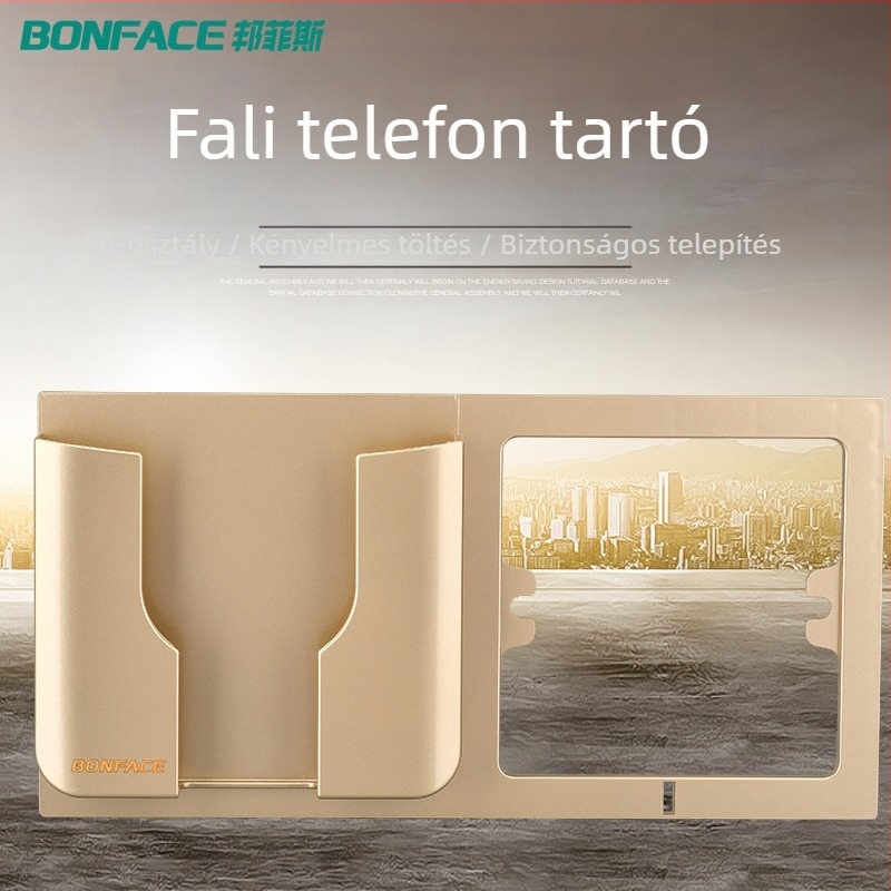 Bonface falra szerelhető telefon-tartó, Modell 101, Műanyag (Márka: Bonface; Modell: 101; Anyag: Műanyag; Kompatibilis modell: Egyéb)