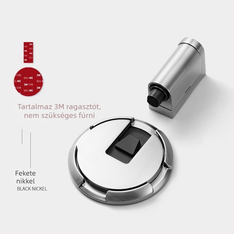 Padlóra szerelhető ajtó‑szívó, automatikus zárás, modell 87006, cinkötvözet, elektroplattolt felület, padlóra szerelés, kézi működtetés