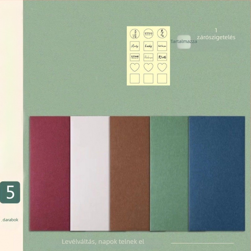 Üres kraftpapírból készült boríték készlet ablakos kivitelben – kínai stílusú szerelmes levelekhez