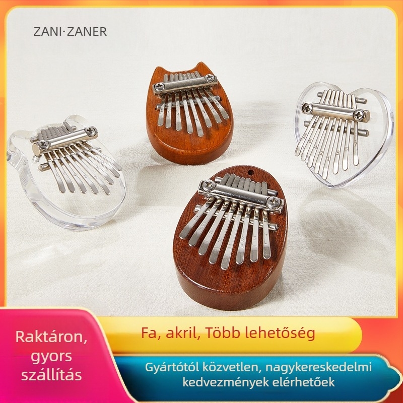8-hangos Kalimba hüvelykujj-zongora, kompakt modell, 1 készlet