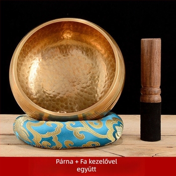 Réz buddhista énekes tál meditációhoz – kézzel készített, 220 g, vallási használatra