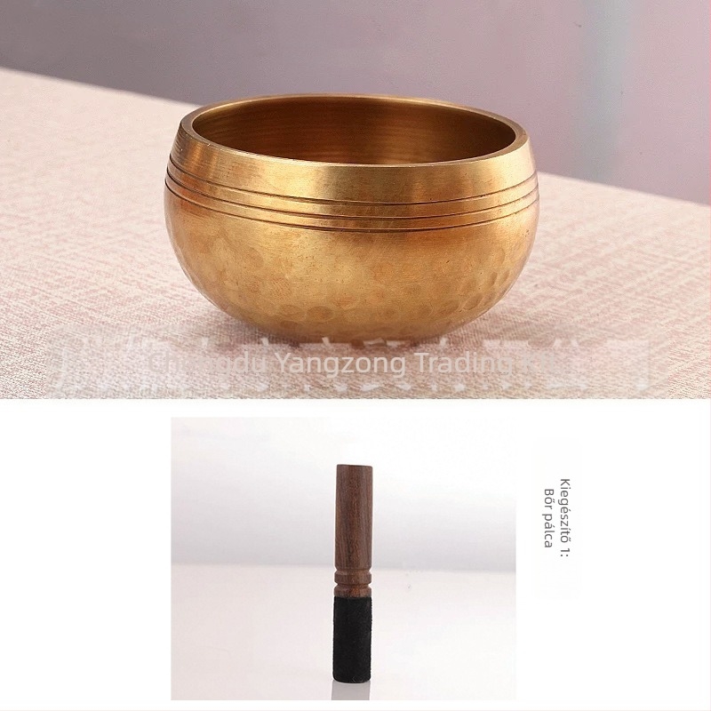 Réz buddhista énekes tál meditációhoz – kézzel készített, 220 g, vallási használatra