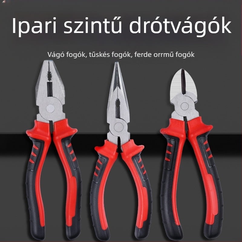 Zárófogó huzalokhoz, többfunkciós fogó, ipari színvonalú keménység, zárófej hossza 40, vágási átmérő 30