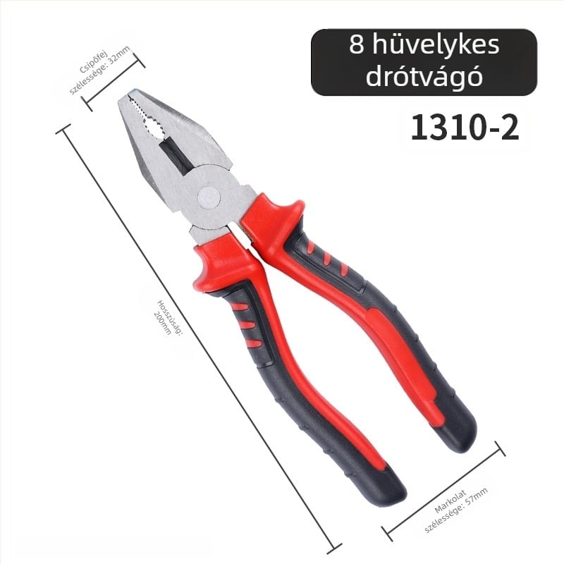 Zárófogó huzalokhoz, többfunkciós fogó, ipari színvonalú keménység, zárófej hossza 40, vágási átmérő 30