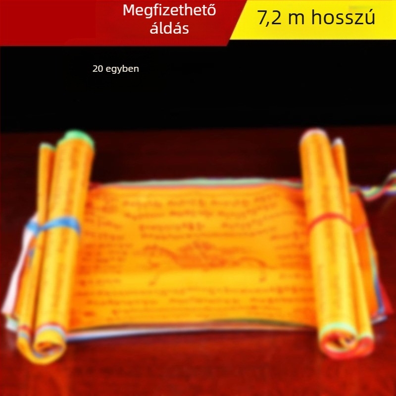 Wind horse flag, selyem, öntés, 200 g, vallási kellékek