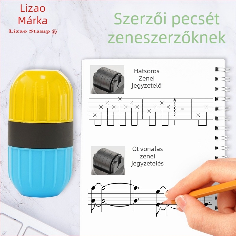 öt- és hatvonalas kotta-roller – fotoszenzitív roller a kottaíráshoz, ABS doboz, kezdőknek zongorához és hegedűhöz