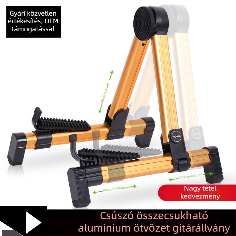 FP20/SK20 gitárállvány alumínium ötvözet és ABS anyagból, gitárokhoz, ukulele-hoz, pipa-hoz és hegedűhöz