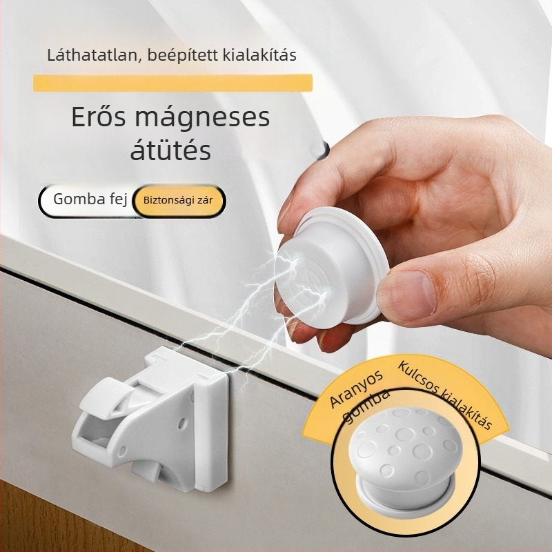 Fiókzár – modell z-drawer lock, ABS anyag, fiókokhoz, modern és egyszerű stílus, Levy Poetry