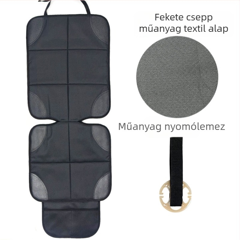 Személyautó-ülésvédő párna csúszásmentes felülettel és kopásálló kialakítással, minden évszakokra; anyagok: Oxford anyag, pearl cotton, bőr anti-slip háló; logóval testreszabható; márka JF