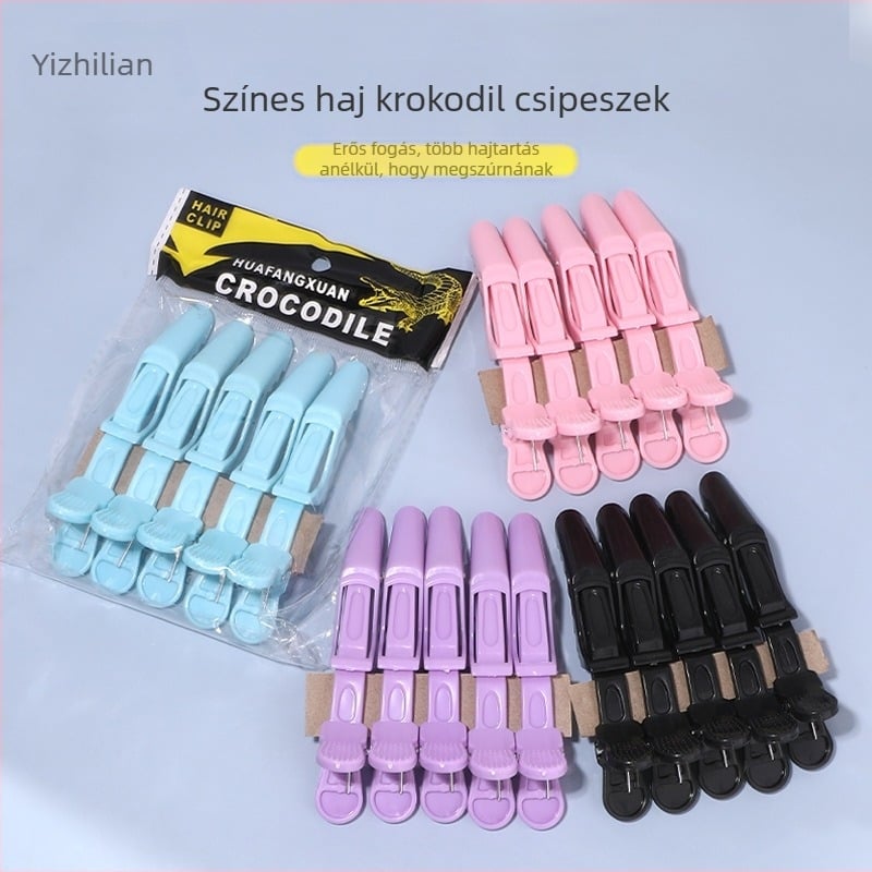 Yizulian 5 darab krokodil hajcsat pozicionálásra és tincsek szétválasztására
