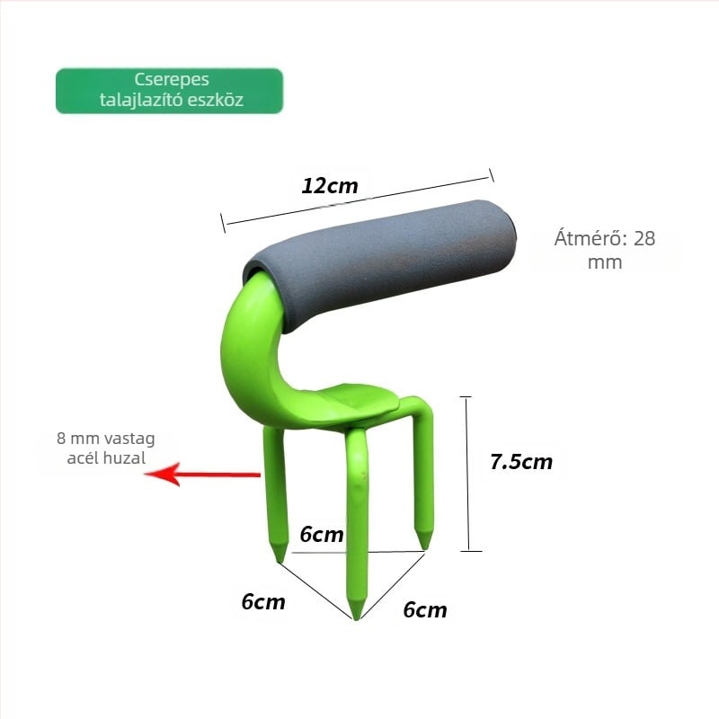 Acél talajlazítóvilla, GRANPA márka, BD-ST001 modell, Zhejiang eredet, mezőgazdaság