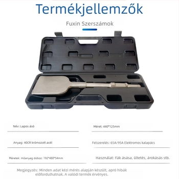 65A Elektromos ásókalapács szélesebb lapátfejjel és megvastagodott pengével — hatszögletű markolat, Fu Xin