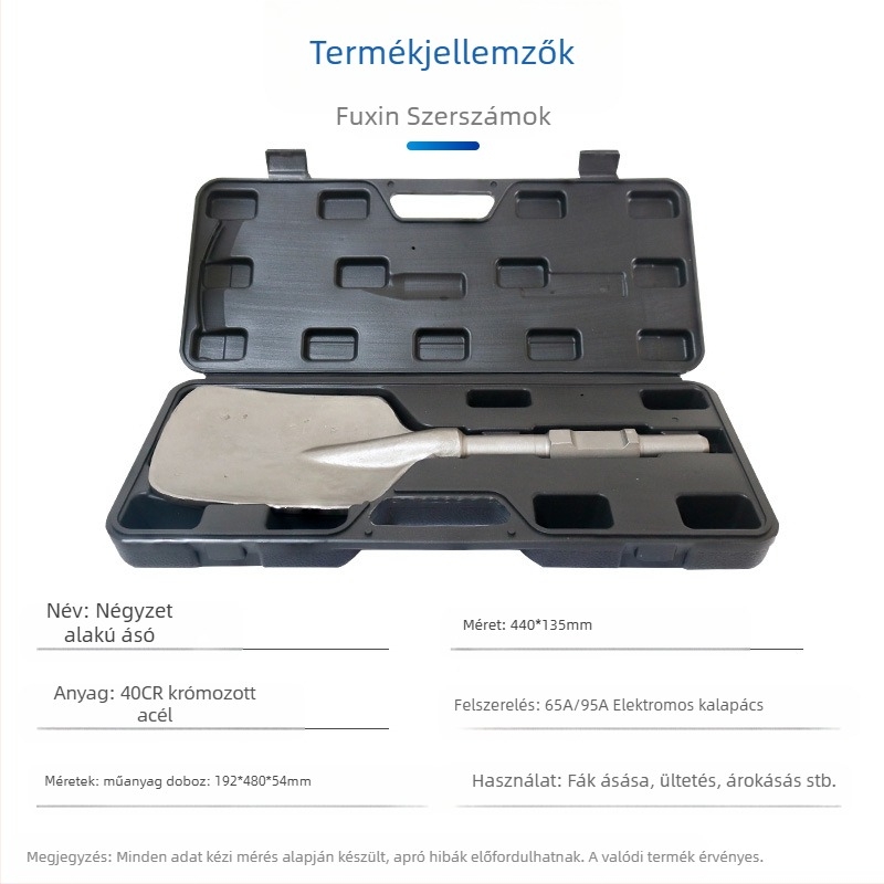 65A Elektromos ásókalapács szélesebb lapátfejjel és megvastagodott pengével — hatszögletű markolat, Fu Xin