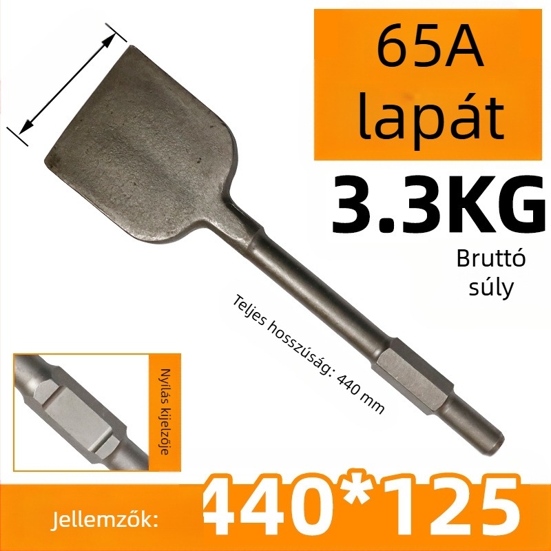 65A Elektromos ásókalapács szélesebb lapátfejjel és megvastagodott pengével — hatszögletű markolat, Fu Xin